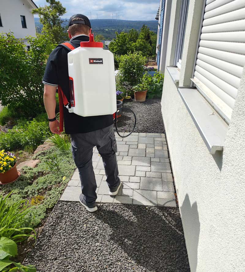 Imprgnierung eines Steinbodens