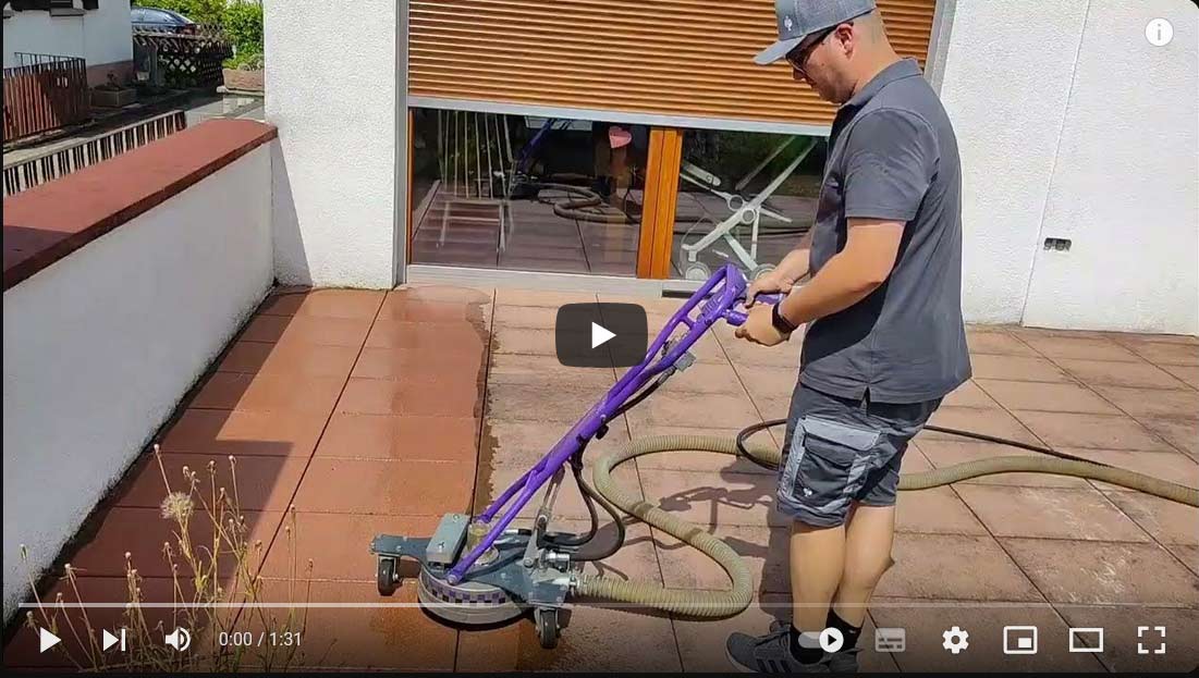 Verlinkung zu Youtube Video zu Hochdruckreinigung, Steinreinigung und professioneller Steinreinigung